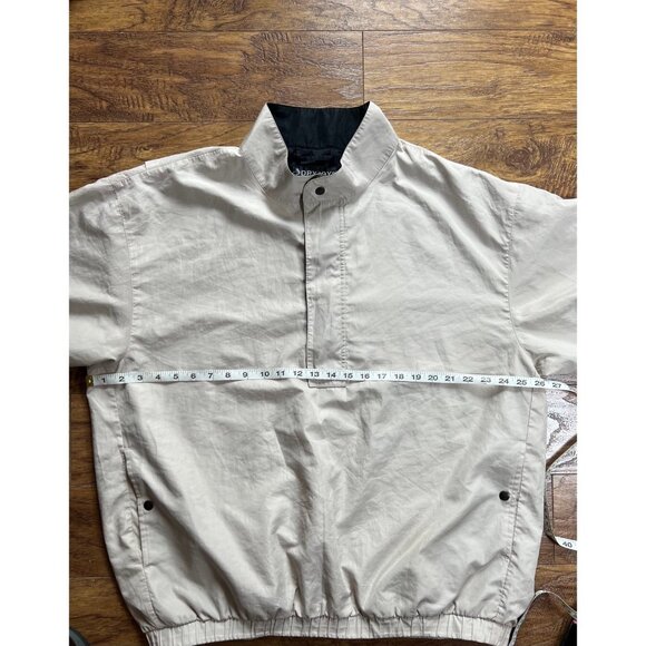 Footjoy Dryjoys Golf Mens Large Beige Quarter Zip Pullover Waterproof XL - Picture 9 of 10